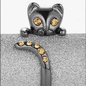 😽cat inspired ring 🙀 topaz birthstone titanium